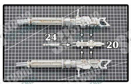 RG MSN-04 Sazabi Dual Gatling Gun plus Metal Chains (Resin Kit)