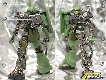 CJ Hobby MG Zaku II 06J Metal Set Red v2.0 9 Options