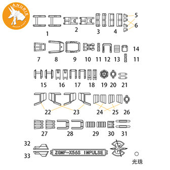 Anubis GP015 RG Impulse ZGMF-X56S Detail Set