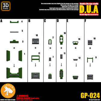 Anubis GP024 MG Zaku II MS-06 Detail Set