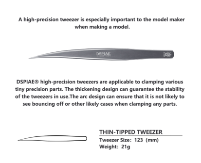 DSPIAE Thin Tipped Tweezer AT-TZ01