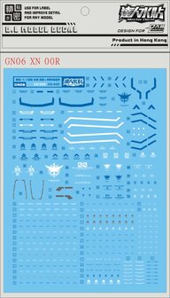 DL-Decal GN06 for MG 00 Raiser XN 00R