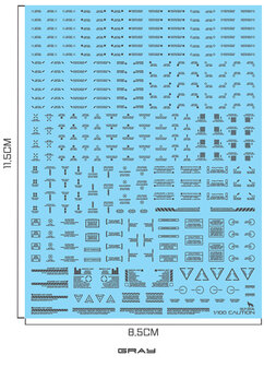 Delpi-Decal 1/100 Caution Signs Gray