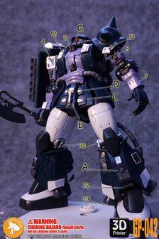 Anubis GP042 MG Zaku 2 Hi Mobility Type MS-06R-1A Detail Set