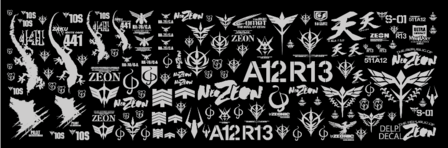 Delpi-Decal Zeon Universal Stickers Metal Silver