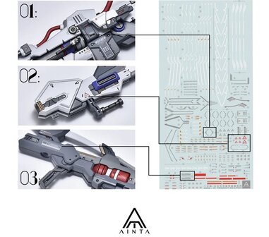 Ainta Decal For GWS-01 Trident Weapon (Low Visibility)