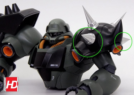 HD Model ZC1 Spikes MG Zaku Short 3pcs