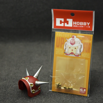 CJ Hobby Metal Psycho Zaku Shoulder Vents M3 Gold 8pcs