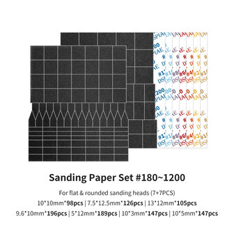 DSPIAE Full Grid Sanding Paper for Reciprocating Sanding Tool 14pcs MSP-ESS