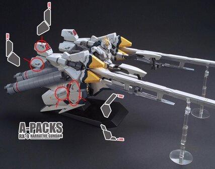 Flaming-Snow HG-16 HG Narrative Gundam A-Packs Fluorescent