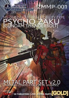 MG Psycho Zaku ZMMP-001 v2.0 Metal Set Various Colors