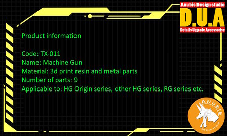 Anubis TX-011 1/144 Machine Gun