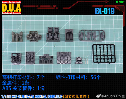 Anubis EX-019 HG Gundam Aerial Rebuild Upgrade Parts