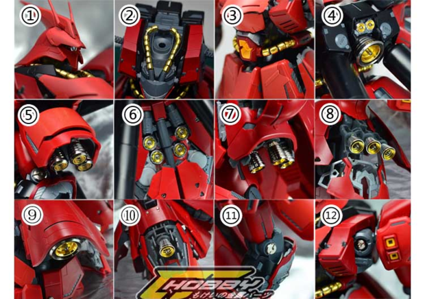 MG Sazabi Lux Metal Set v1.5 26 Options