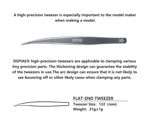 DSPIAE Flat End Tweezer AT-TZ02