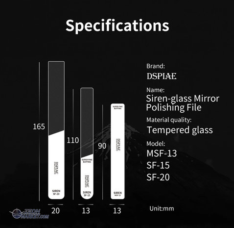 DSPIAE Siren Ultimate Precision File SF-20 10000-12000 Grit