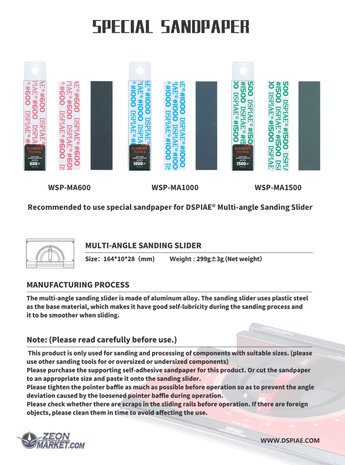 DSPIAE Multi-Angle Sanding Slider AT-MA