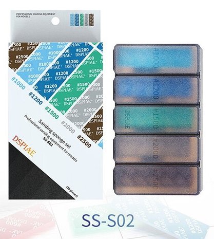 DSPIAE Sanding Sponges Set 180-2500 Grit, 30pcs per Set