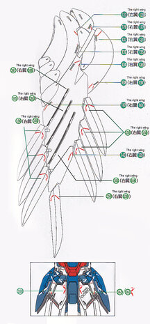 Flaming-Snow MG-15 Wing Zero EW Ver.Ka 2 Sheets Fluorescent