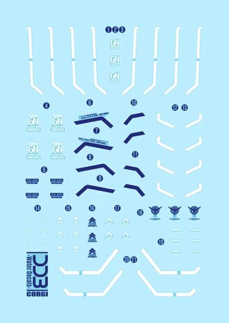 DDB HG/RG Corgi Exia Devise Weapon Upgrade Kit + Decal