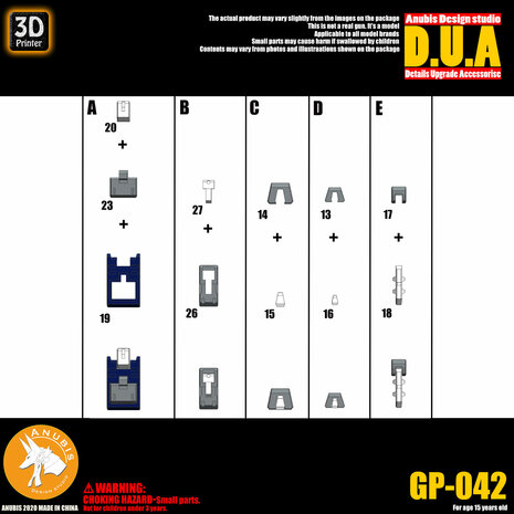 Anubis GP042 MG Zaku 2 Hi Mobility Type MS-06R-1A Detail Set