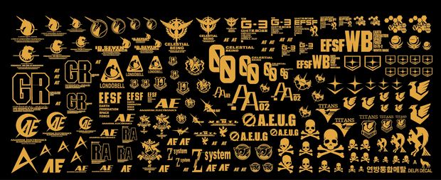 Delpi-Decal Federation Universal Stickers Metal Gold