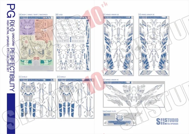 SH Studio PG RX-0 Perfectibility Unicorn Gundam Set