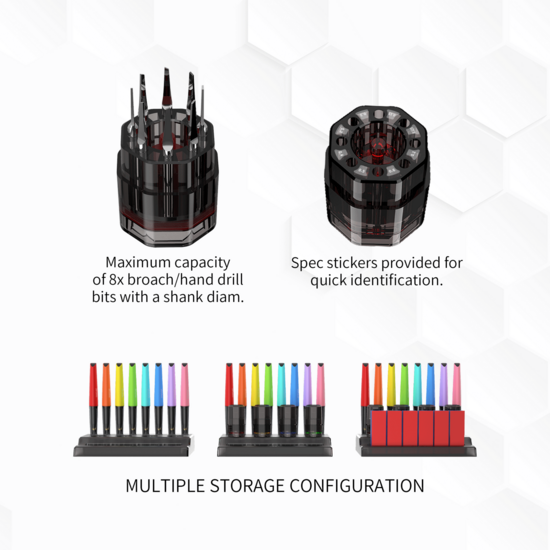 DSPIAE Cutting Bits Storage Compartments PT-PR