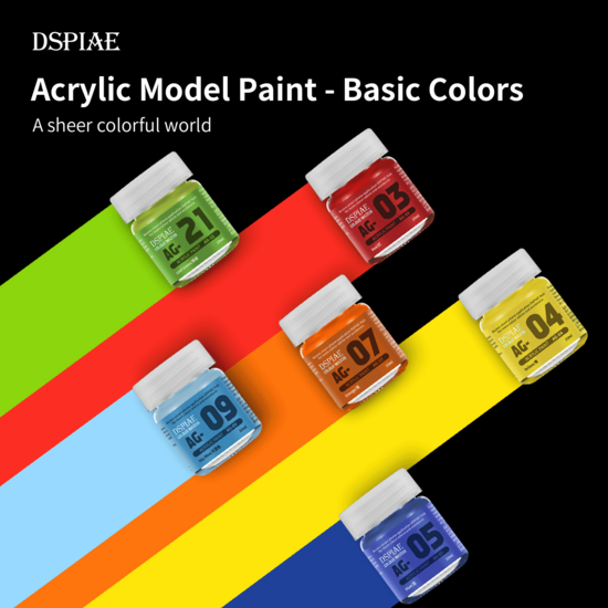 DSPIAE Acrylic Model Paints 10ml White AG-01