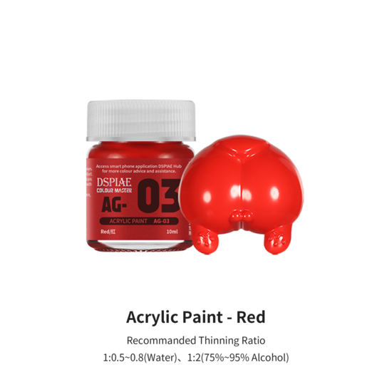 DSPIAE Acrylic Model Paints 10ml Red AG-03