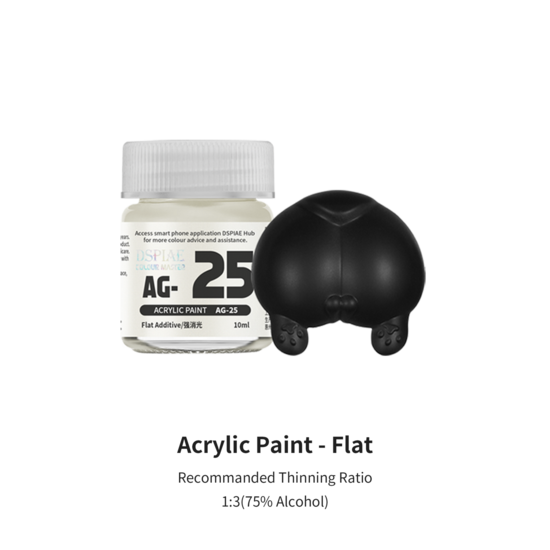 DSPIAE Acrylic Model Paints 10ml Flat Varnish AG-25