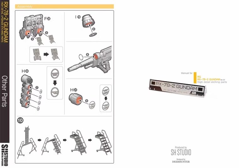 SH Studio RG RX-78-2 Gundam Ver.2.0 SHEU043 Photo Etch Set