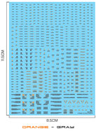 Delpi-Decal 1/144 Caution Signs Grey Orange