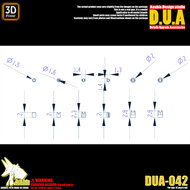 Anubis DUA-042 1/100 Head Vulcan Cannon Parts 1.3-2mm